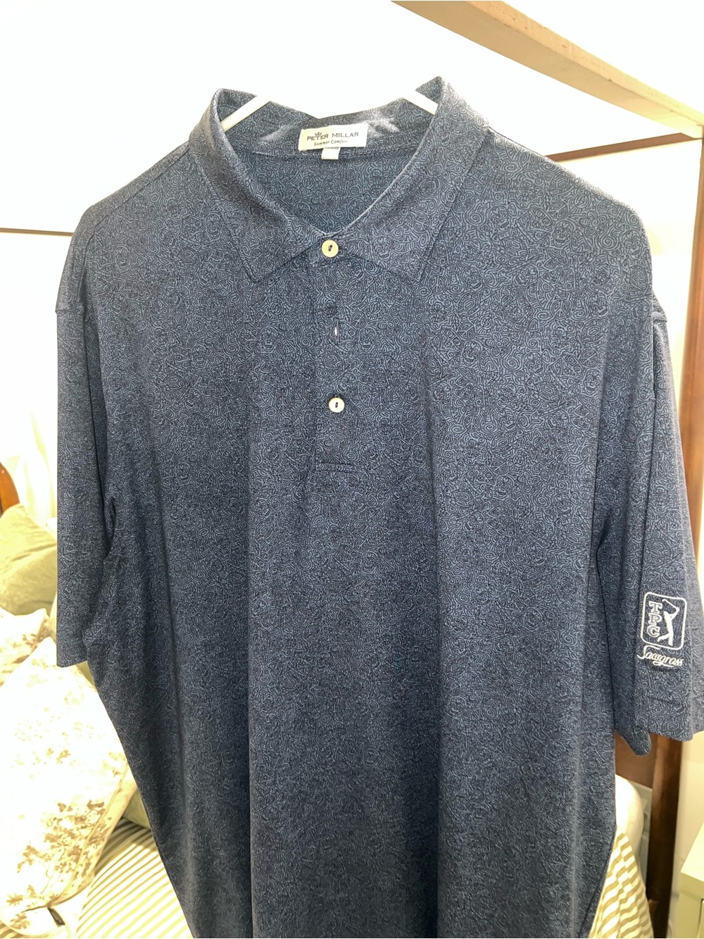 Peter Millar Men's Blue Polo Shirt (TPC Sawgrass)